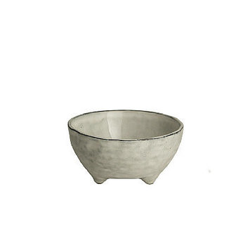 Broste Copenhagen - Bowl &#039;Nordic Sand&#039; Stoneware w/3 small feet sand B