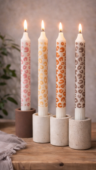 distelroos-Rustik-Lys-By-Kimmi-1112808-Dinerkaars-2,2x19-cm-Leopard