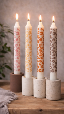 distelroos-Rustik-Lys-By-Kimmi-1112808-Dinerkaars-2,2x19-cm-Leopard