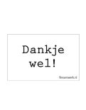 Flessenwerk - Card Dankje wel!