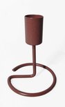 Branded By - Candle holder Swirl brown/pink