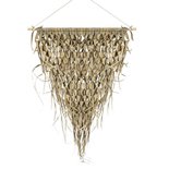 Mars & more - Wall hanging braided palm leaf triangle 75cm