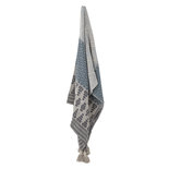Bloomingville - Throw Blue zigzag