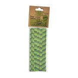 Esschert Design - Paper straws bamboo print s/24