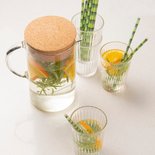 Esschert Design - Paper straws bamboo print s/24