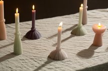 Rustik Lys - Candle Sculpture Petal linen