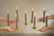 Rustik Lys - Dinner candle 2,2 x 19 cm Smoke grey