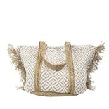 Mars & more - Bag jute cotton white with fraying