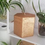 Rustik Lys - Candle Hexagon copper metallic