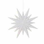 Light & living - Ornament Star White with glitter