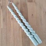 Rustik Lys - Outdoor candle Swirl Sky blue