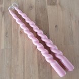 Rustik Lys - Outdoor candle Swirl Soft pink