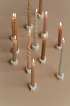 Rustik Lys - High gloss dinner candle Pistache s/4