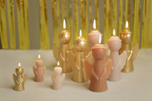 Rustik Lys - Candle Sculpture Angel XS fudge s/3