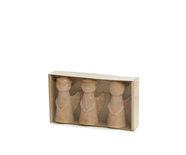 Rustik Lys - Candle Sculpture Angel XS fudge s/3