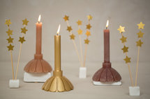 Rustik Lys - Candle Sculpture Petal gold