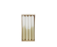 Rustik Lys - Half dipped dinner candle Pistache s/4