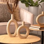 Present Time - Vase Ring oval high Sand
