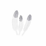 Broste Copenhagen - Feathers Alina White S/3