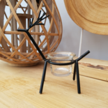 Tea light holder deer black