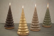 Rustik Lys - Outdoor Christmas tree candle Gold