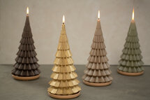 Rustik Lys - Outdoor Christmas tree candle Cognac