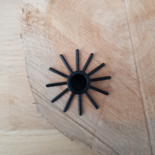 Candle holder Wheel black