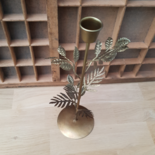 Candle holder Leaf brass