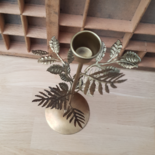 Candle holder Leaf brass
