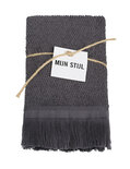 Mijn Stijl - Dishcloth with fringes Dark grey s/2