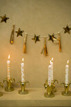 Rustik Lys - BY KIMMI Dinner candle Xmas stars s/4