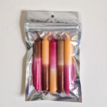 Elate & Co. - Little candles DIP DYE Pink-brown-orange s/5