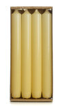 Rustik Lys - High gloss dinner candle Pale banana s/4