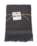 Mijn Stijl - Towel with fringes Dark grey