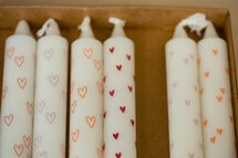 Rustik Lys - BY KIMMI Dinner candle Love s/8