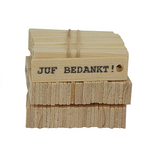 Mijn Stijl - Wooden label Juf bedankt!