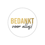 Gift sticker 'Bedankt voor alles', set of 3