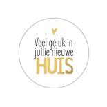 Gift sticker 'Veel geluk in jullie nieuwe huis', set of 3