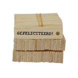 Mijn Stijl - Wooden label Gefeliciteerd!