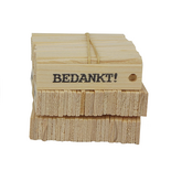 Mijn Stijl - Wooden label Bedankt!