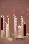 Rustik Lys - Advent Candle Pillar By Kimmi Candy cane