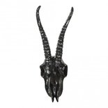 PTMD - Seattle grey poly walldeco deer head straight horn