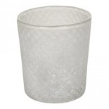 PTMD - Opaca Glass white tealight ribbed s