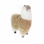 Inkari - Alpaca zachte knuffel Wit / bruin Large