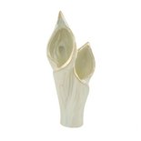 PTMD - Pot Pearl White ceramic oval bowl S
