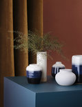 Broste Copenhagen - Vase Lau s/2 Insignia blue / black