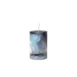 Broste Copenhagen - Pillar candle Marble Blue S