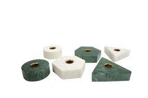 MrsBloom - Candle holder Collin Hexagon Green marble