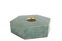 MrsBloom - Candle holder Collin Hexagon Green marble