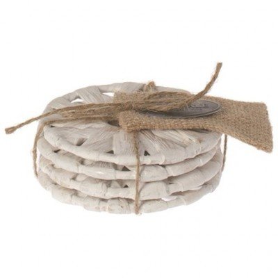 Riverdale - Coasters Hyacint white s/4